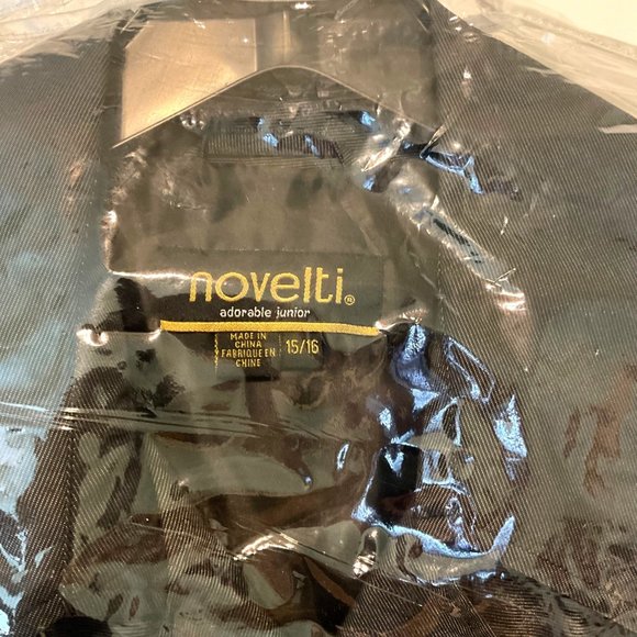 Novelti Jackets & Coats Nwt Novelti Double Breasted Textured Black
